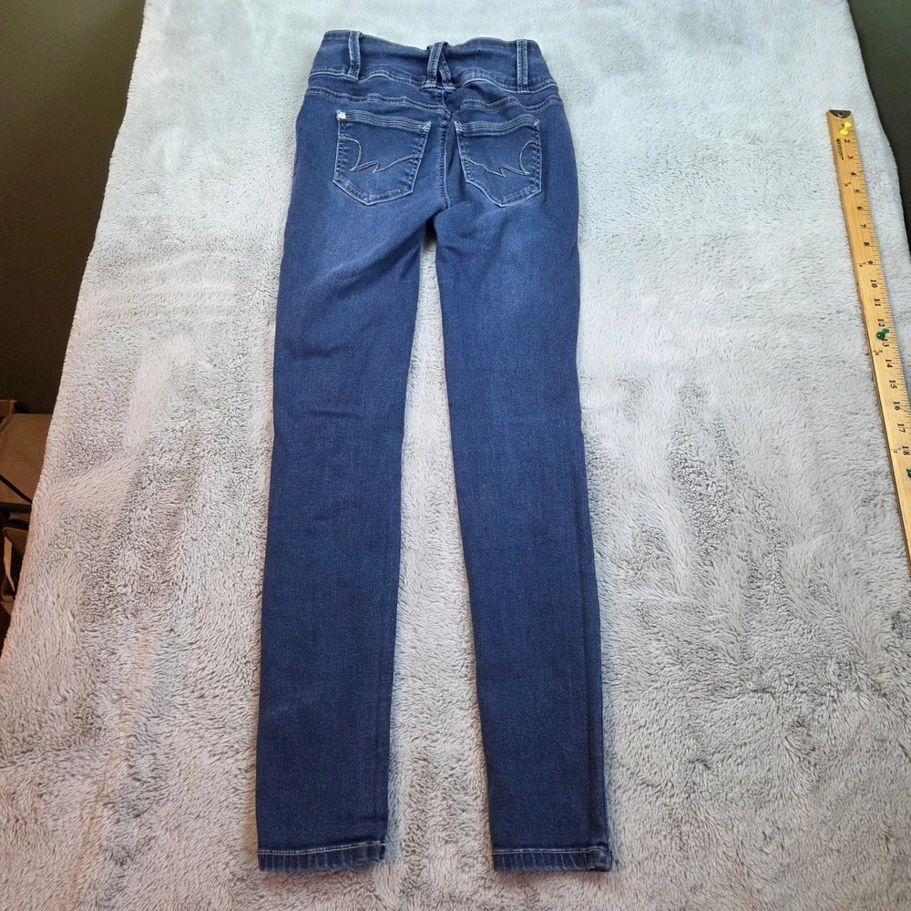 WallFlower Skinny Jeans Girls‎ 3 REG Sassy High Rise Distressed Blue Denim